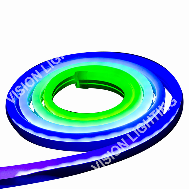 Decorazione natalizia per paesaggi esterni DMX512 Programma di striscia di luce al neon RGB intelligente indirizzabile