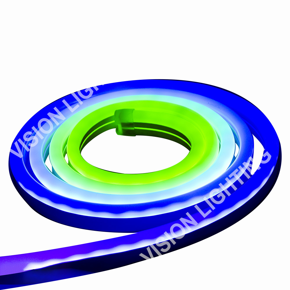 Decorazione natalizia per paesaggi esterni DMX512 Programma di striscia di luce al neon RGB intelligente indirizzabile