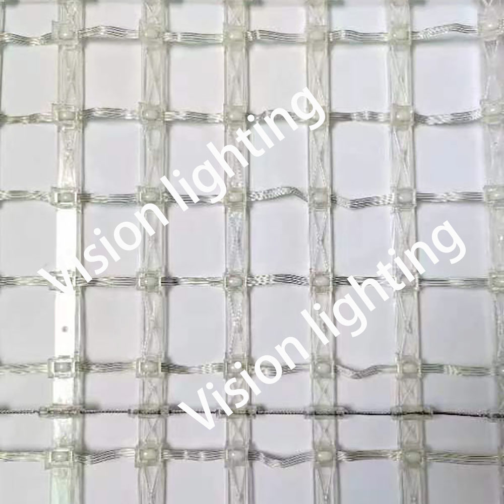 Schermo di visualizzazione pubblicitario a led per esterni RGB WS2811 Pixel Grid Wall Mesh Lights