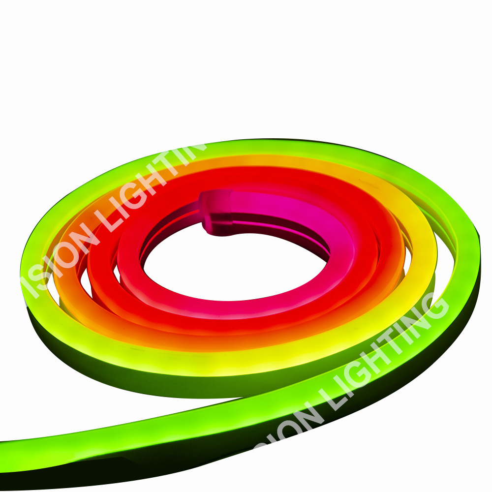 Decorazione natalizia per paesaggi esterni DMX512 Programma di striscia di luce al neon RGB intelligente indirizzabile