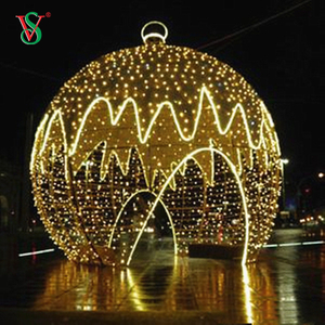 Ornamenti decorativi per esterni LED 3D Sfera Natale Palline giganti Luce a motivi