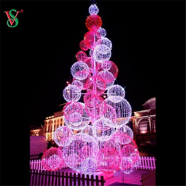 Grande albero di Natale a cono di luce a LED 3D per la decorazione del centro commerciale