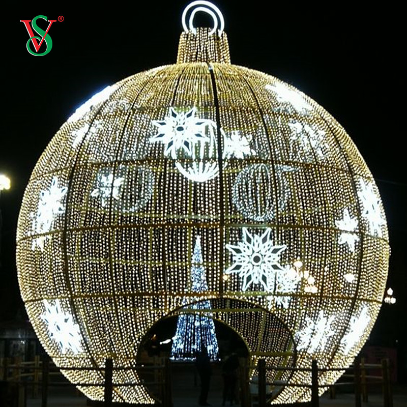 Ornamenti decorativi per esterni LED 3D Sfera Natale Palline giganti Luce a motivi