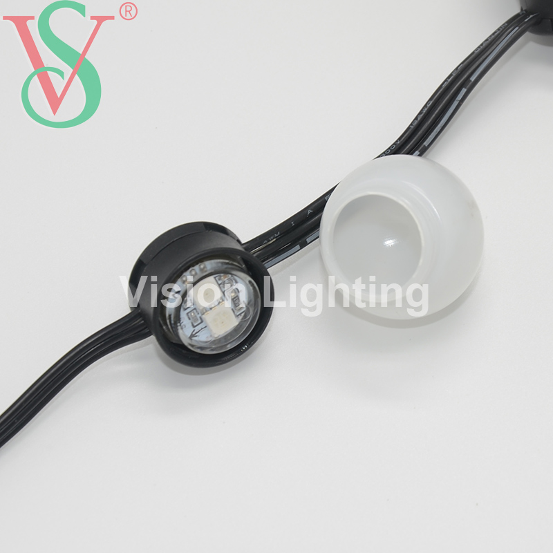 Programmabile WS2811 TTL pixel LED RGB Decorazione natalizia IP65 stringa di luci per esterni a sfera