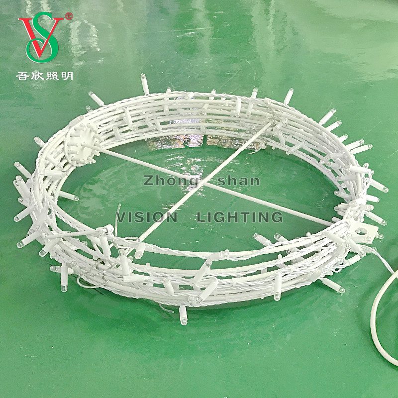 Lampada a sfera di ghirlanda di ghirlanda a corda di ghirlanda sfera a sfera pieghevole motivi a sfera per l'illuminazione della decorazione del centro commerciale
