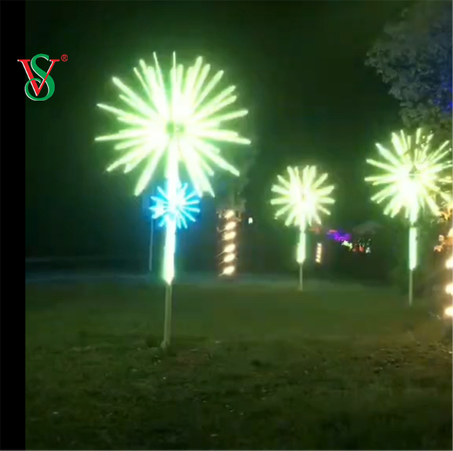 2.5M 3M Led per esterni Decorazione natalizia 12V RGB Fuochi d'artificio Albero Motivo Luce per strada