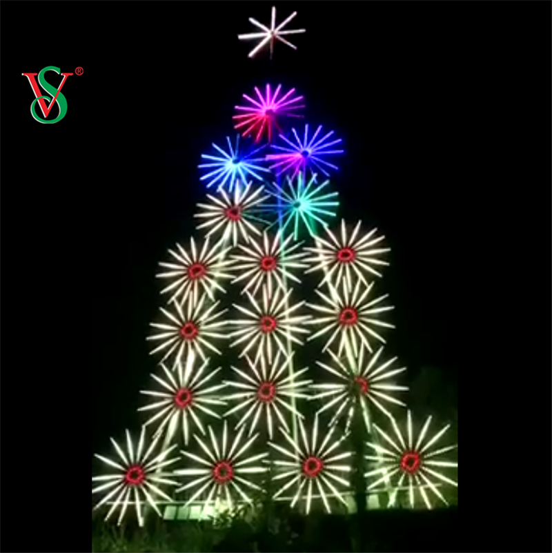 Luci di fuochi d'artificio a LED per decorazioni natalizie per le vacanze Luci per alberi di fuochi d'artificio a LED per esterni