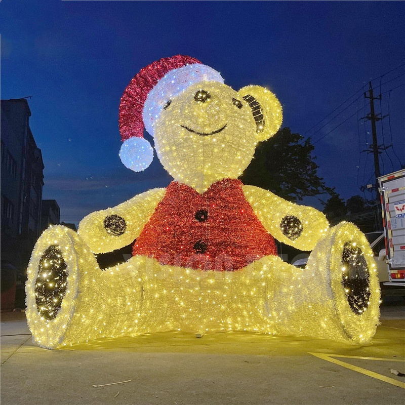 Orso a LED Light Giant Giant 3D Orsacchiotto 3D Luci per decorazioni natalizie all'aperto