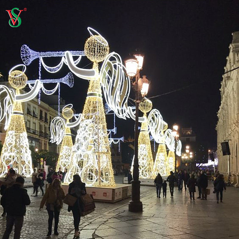 Decorazione di eventi di nozze di Natale LED 2d 3d Angel Flying Motivi Lights