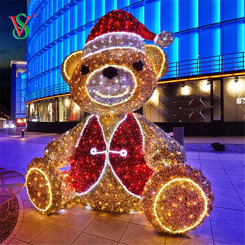 LED 3D Teddy Bear Motif Light per la decorazione delle vacanze di Natale