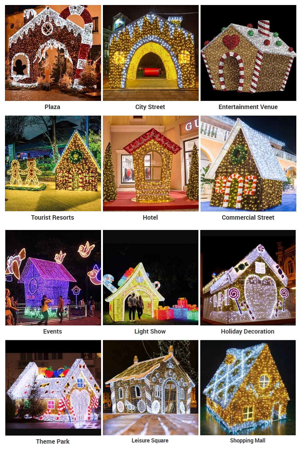 Luce con motivo a casa di marzapane