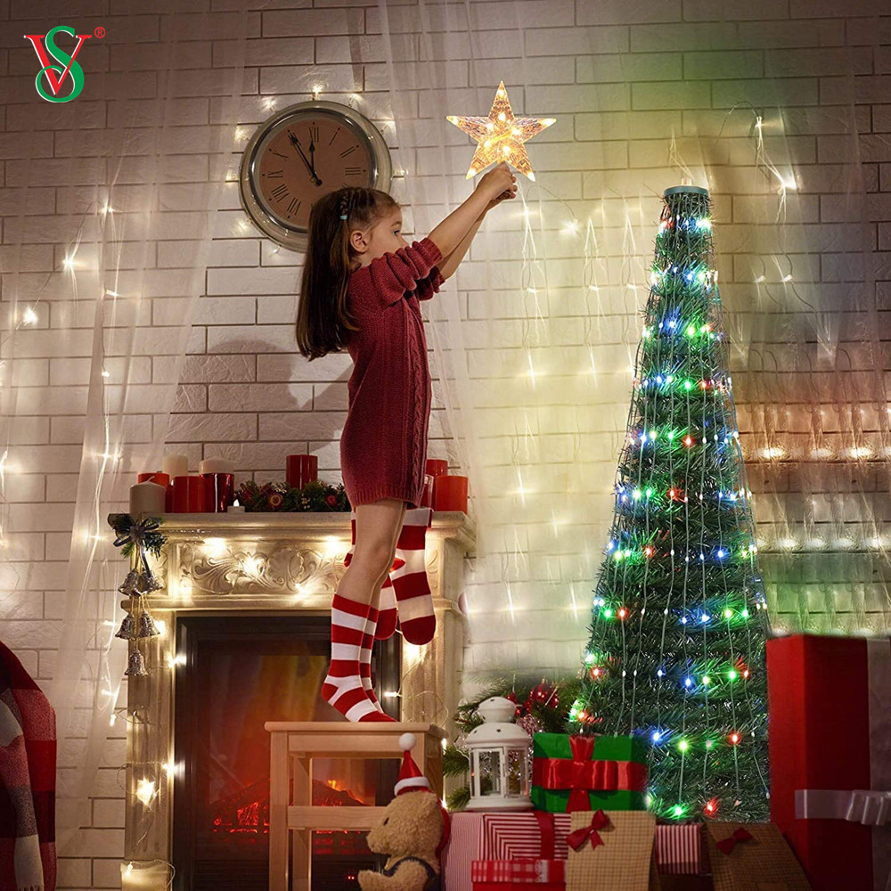 Luci dell'albero di Natale con cambio colore RGB intelligente fai-da-te con APP Bluetooth