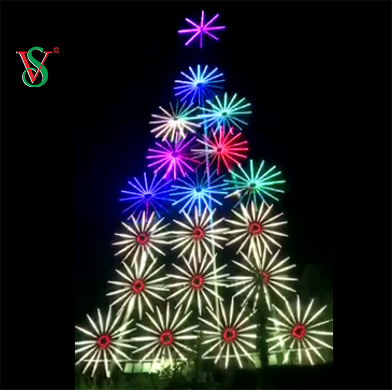 Luci di fuochi d'artificio a LED per decorazioni natalizie per le vacanze Luci per alberi di fuochi d'artificio a LED per esterni