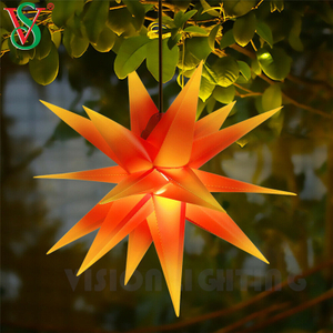 Luci da esterno impermeabili appese a forma di stella della Moravia a forma di stella per la decorazione dell'albero di Natale