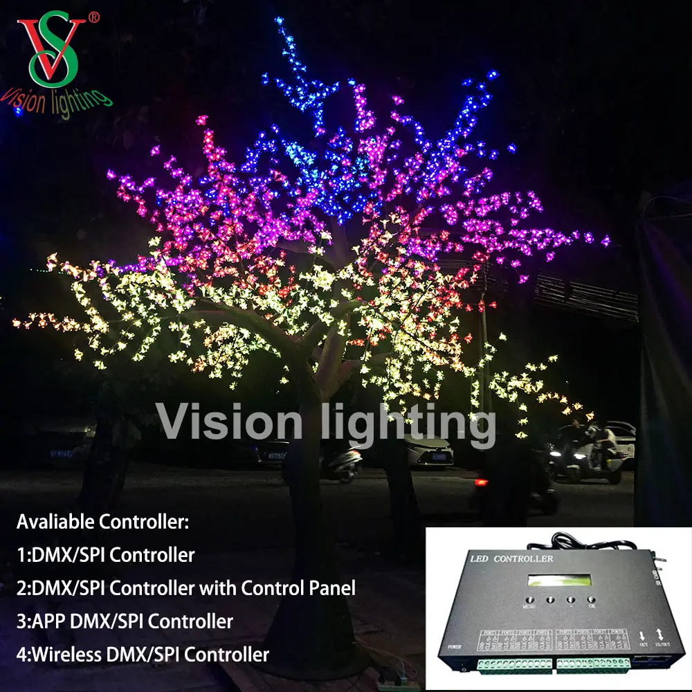Luce albero a fiore di ciliegio a led RGB esterno - Ip65 illuminazione decorativa impermeabile per giardino e display per eventi