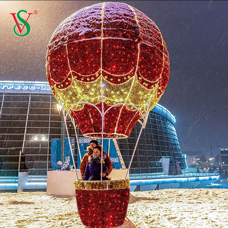 Natale speciale decorazione LED 3D Hot Air Balloon Motif Light