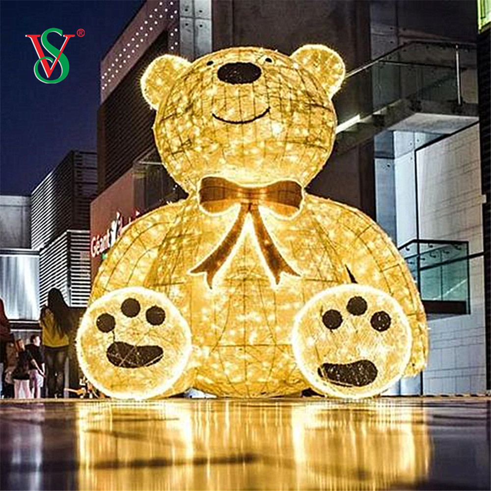 LED 3D Teddy Bear Motif Light per la decorazione delle vacanze di Natale