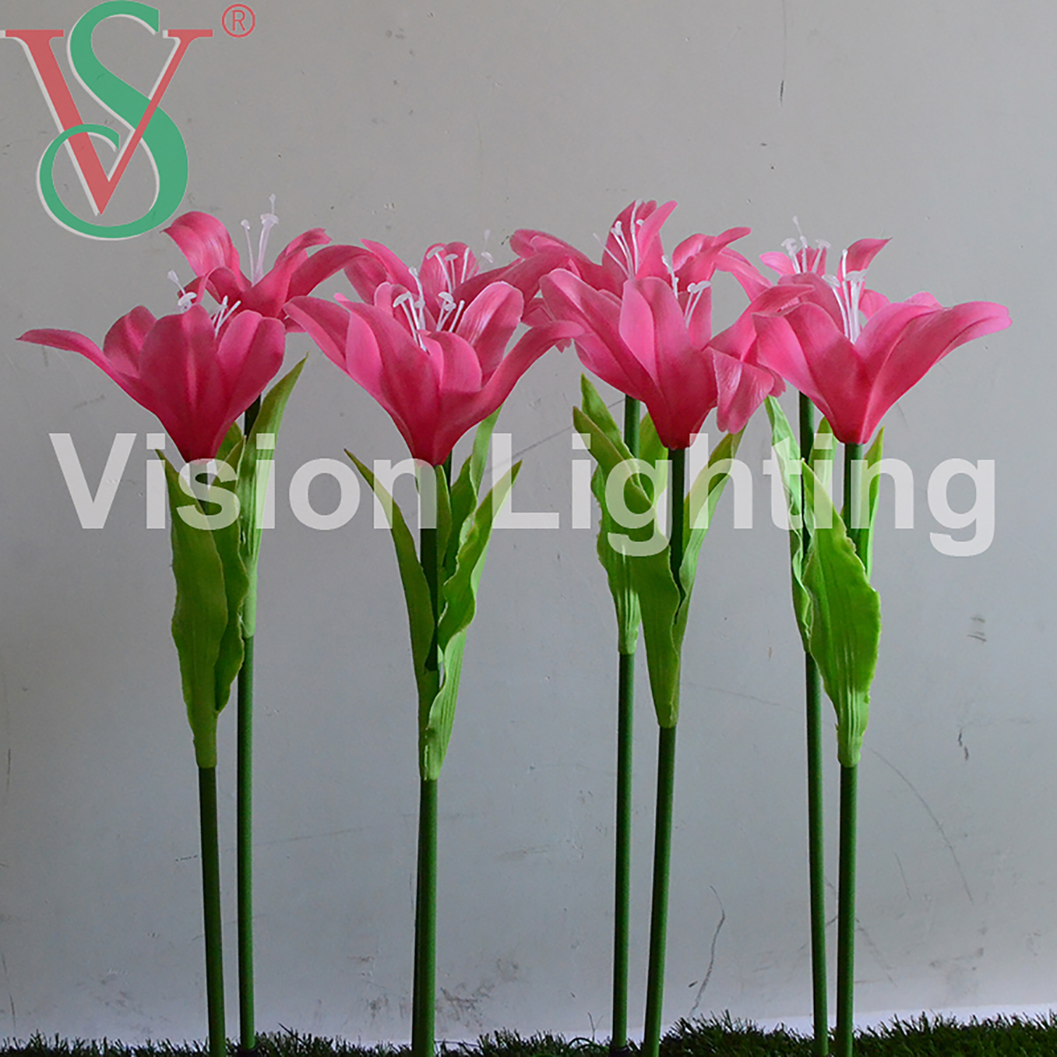 IP65 Uso paesaggistico Natale decorativo di alta qualità con inserto a led artificiale a forma di fiore di tulipano