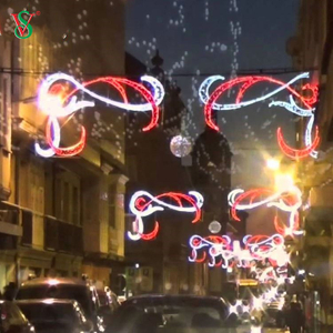 Grande luce a motivi stradali 2D per esterni pre illuminata per la decorazione di strade commerciali