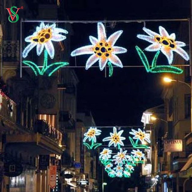 Le più recenti decorazioni natalizie a LED giganti per esterni Grandi luci a motivi stradali 2D