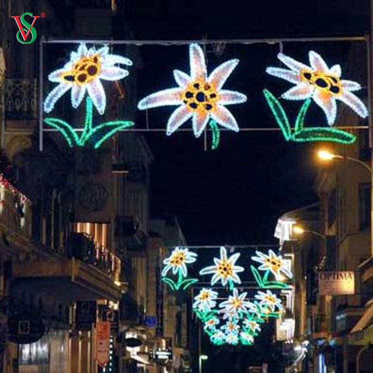 Le più recenti decorazioni natalizie a LED giganti per esterni Grandi luci a motivi stradali 2D