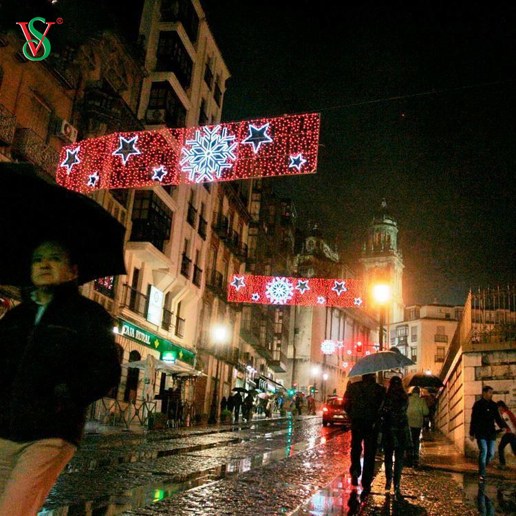 Luci di Natale personalizzate professionali all'ingrosso 2D all'aperto attraverso la luce della decorazione della strada