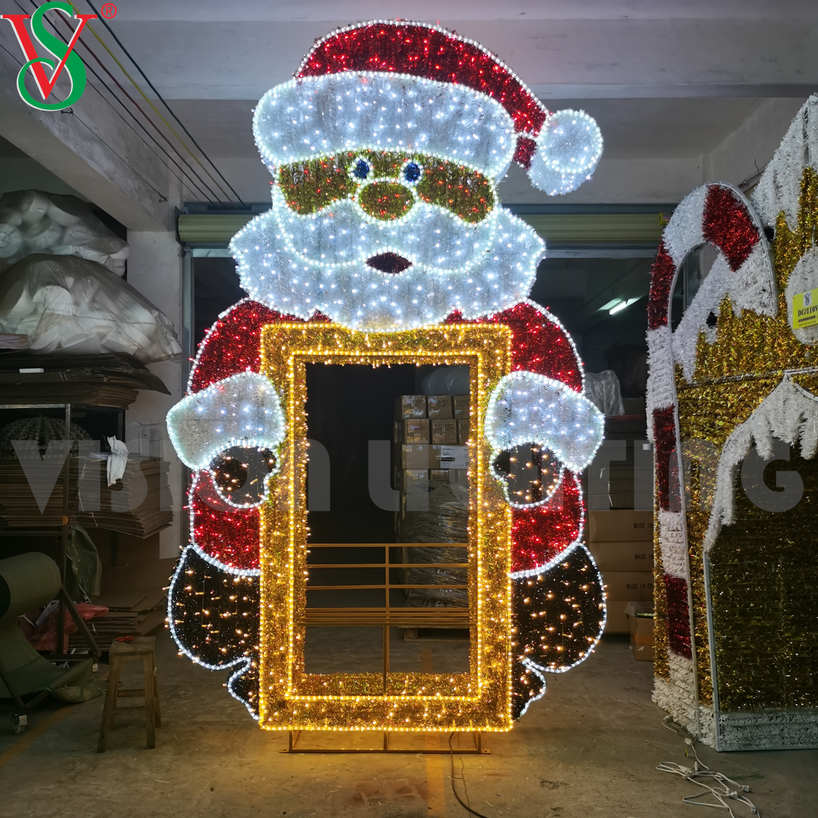 Luces de Navidad Decorazione natalizia da esterno LED LED 2D e 3D Frame Photo Motivi