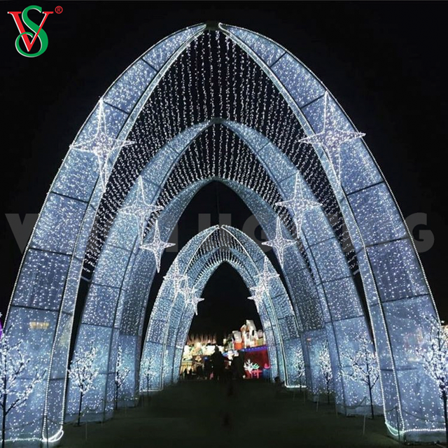 Illuminazione ad ingresso a led illuminazione animata tunnel arco decorazione natalizio motivazione