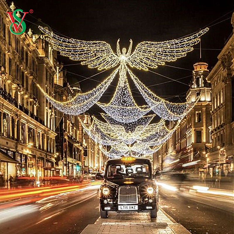 Decorazione di eventi di nozze di Natale LED 2d 3d Angel Flying Motivi Lights