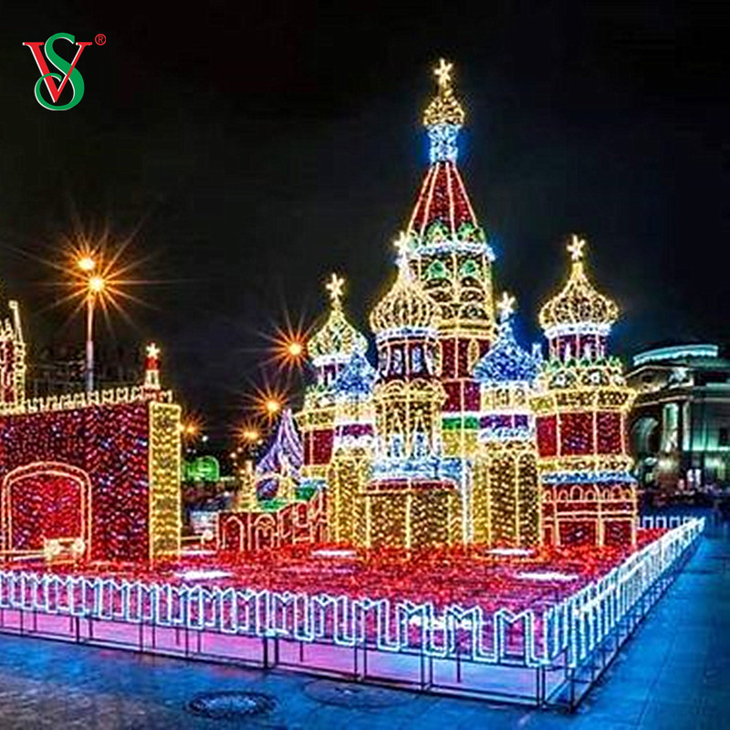 Decorazioni per luci all'aperto con motivi per il giorno di Halloween, grandi luci con motivo per scultura della torre del castello