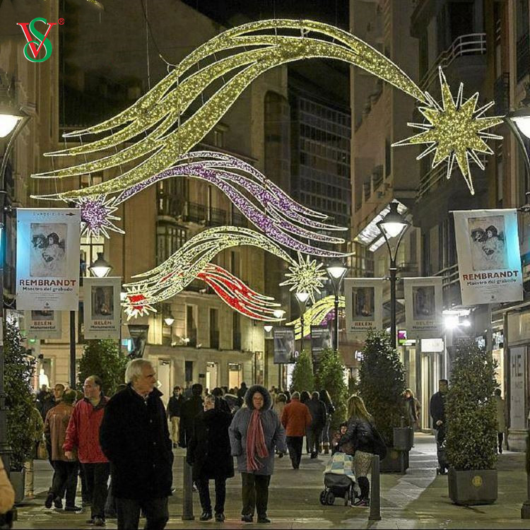 Personalizzazione di grandi progetti certificati Decorazione natalizia Street Motif Light commerciale a LED