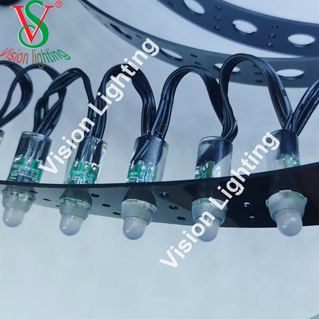 Porta in vita i display per le vacanze con decorazioni natalizie RGB programmabili RGB WS2811 Luci d'albero