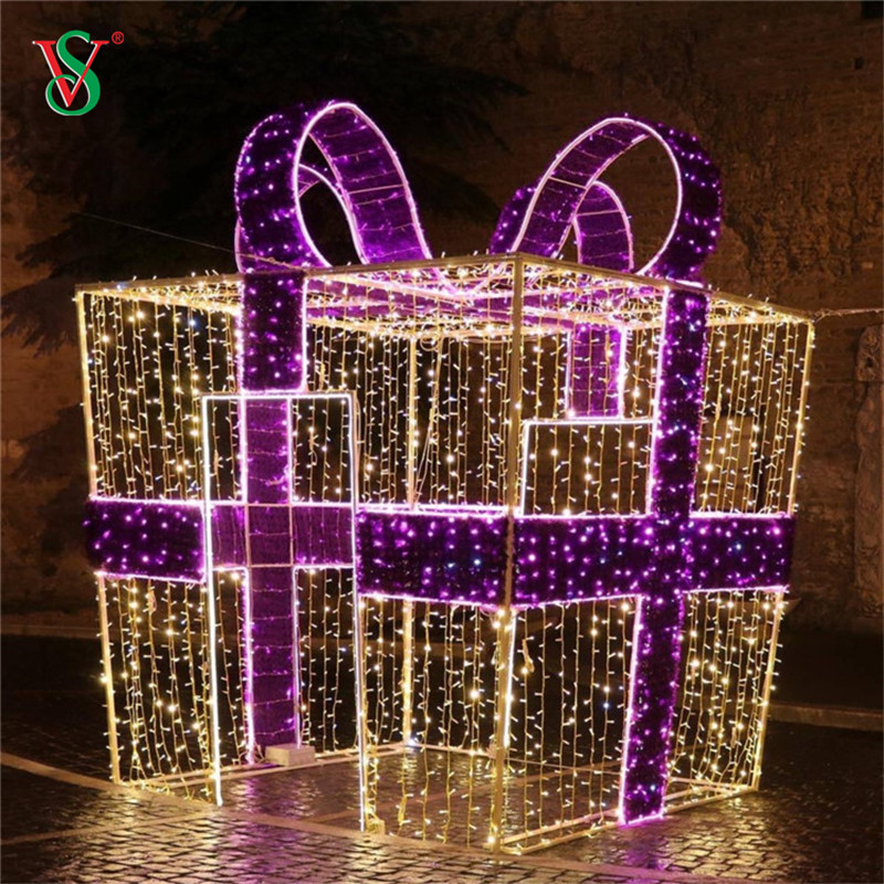 Confezione regalo LED 3D Present Motif Light per la decorazione delle vacanze di Natale