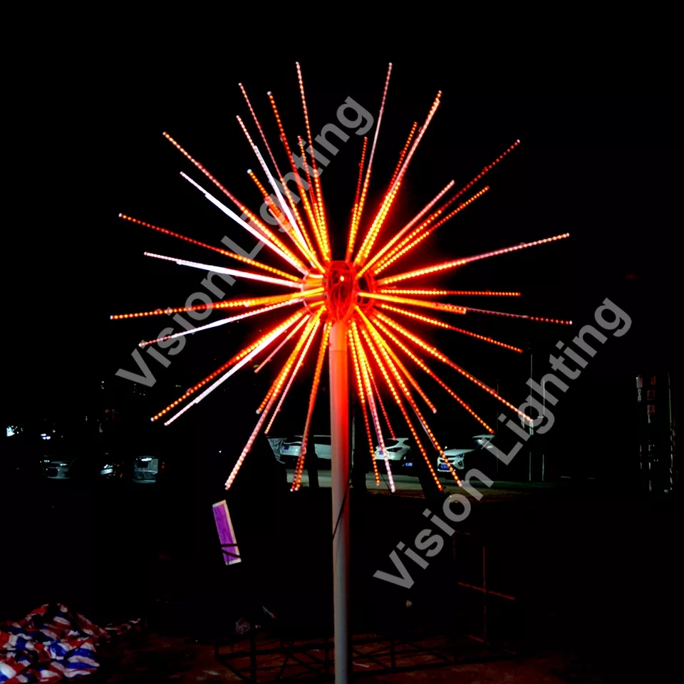 Decorazione natalizia a LED all'aperto 12V RGB Fireworks Motore Tree Light for Street