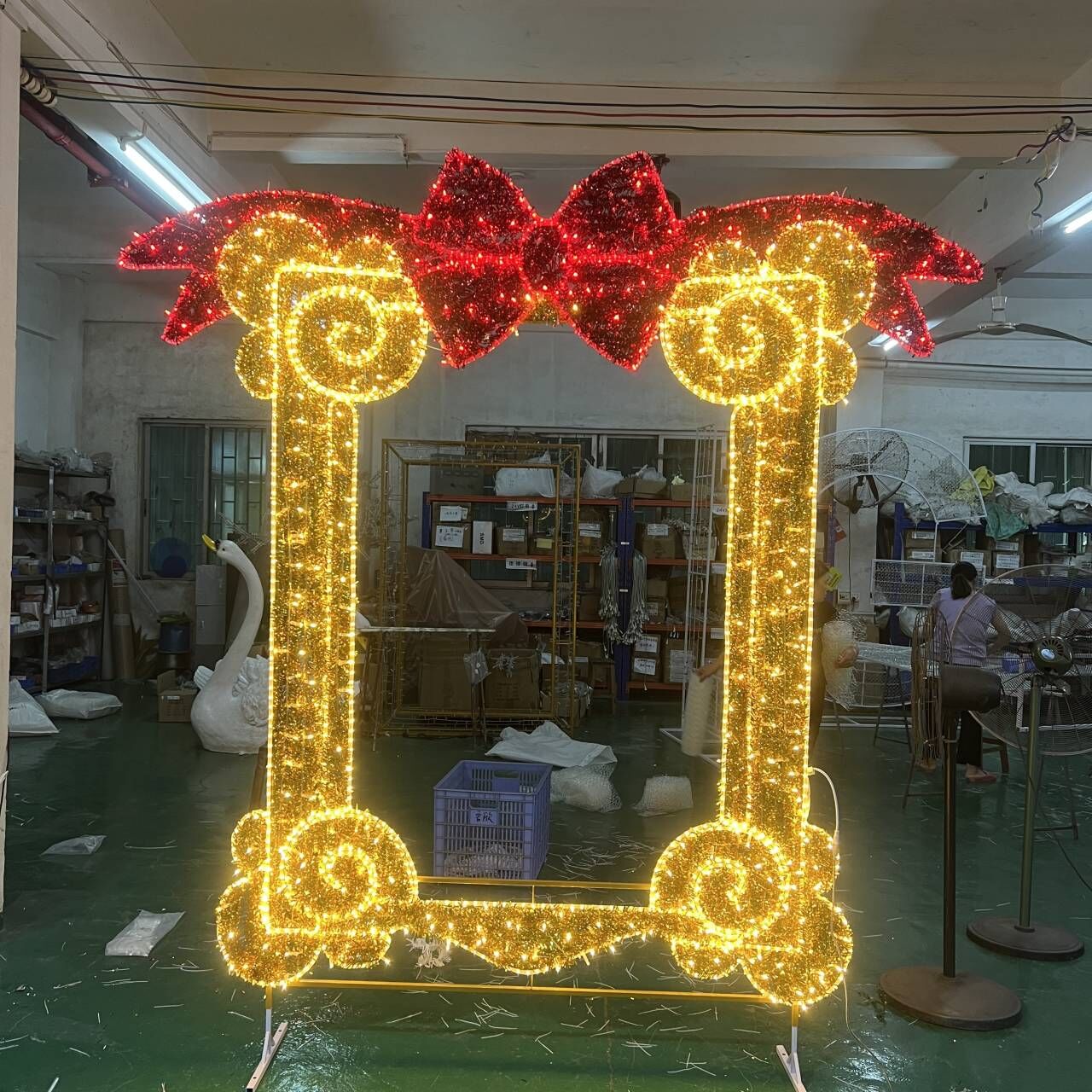 Luces de Navidad Decorazione natalizia da esterno LED LED 2D e 3D Frame Photo Motivi