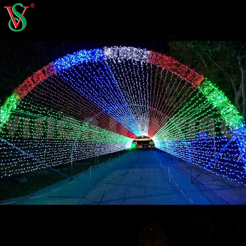 Illuminazione ad ingresso a led illuminazione animata tunnel arco decorazione natalizio motivazione