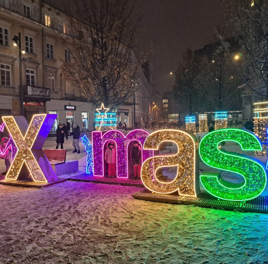 Luci per motivi di scultura 3D per esterni per cartello di Capodanno 2026 per la decorazione di Capodanno