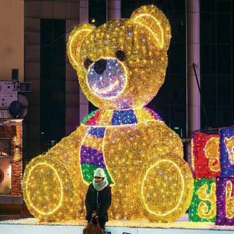 Orso a LED Light Giant Giant 3D Orsacchiotto 3D Luci per decorazioni natalizie all'aperto