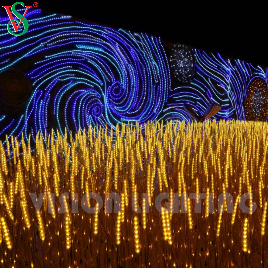 Pianta floreale di grano vitale Luce per la decorazione del paesaggio da giardino da giardino all'aperto