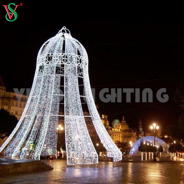GIANT GIANT OUTDOOR illuminato Jingle Bell Commercial LED Motivi Lighting per Natale