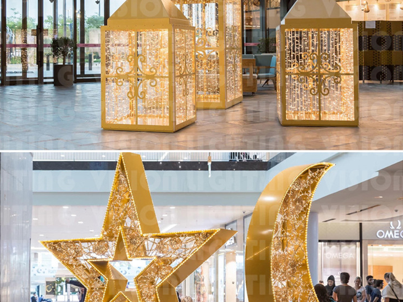 3Eid Mubarak Splendor: illuminare i paesaggi con la luce