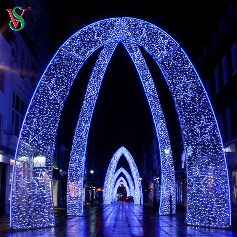 Grandi luci passanti con motivo ad arco 3D per decorazioni natalizie