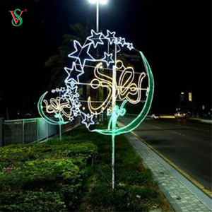 EID Mubarak LED 2D Ramadan Motif Light per la decorazione di pali stradali