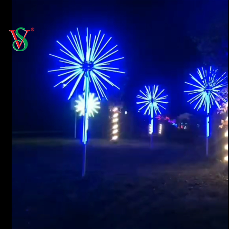 2.5M 3M Led per esterni Decorazione natalizia 12V RGB Fuochi d'artificio Albero Motivo Luce per strada