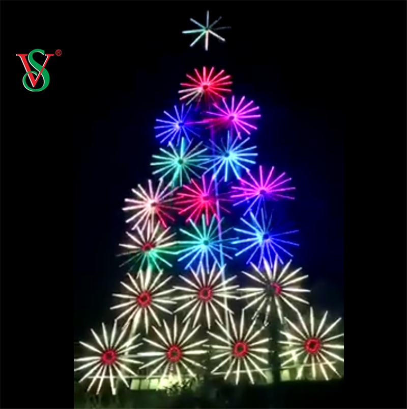 Luci di fuochi d'artificio a LED per decorazioni natalizie per le vacanze Luci per alberi di fuochi d'artificio a LED per esterni