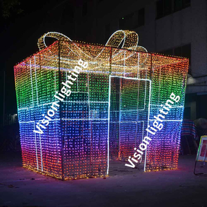 Decorazioni natalizie per esterni LED colorati personalizzati per scatole regalo per feste con pixel RGB