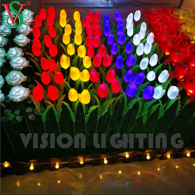 DMX/TTL WS2811 PIXEL RGB Luci di tulipano a LED a LED ARTICIFICA