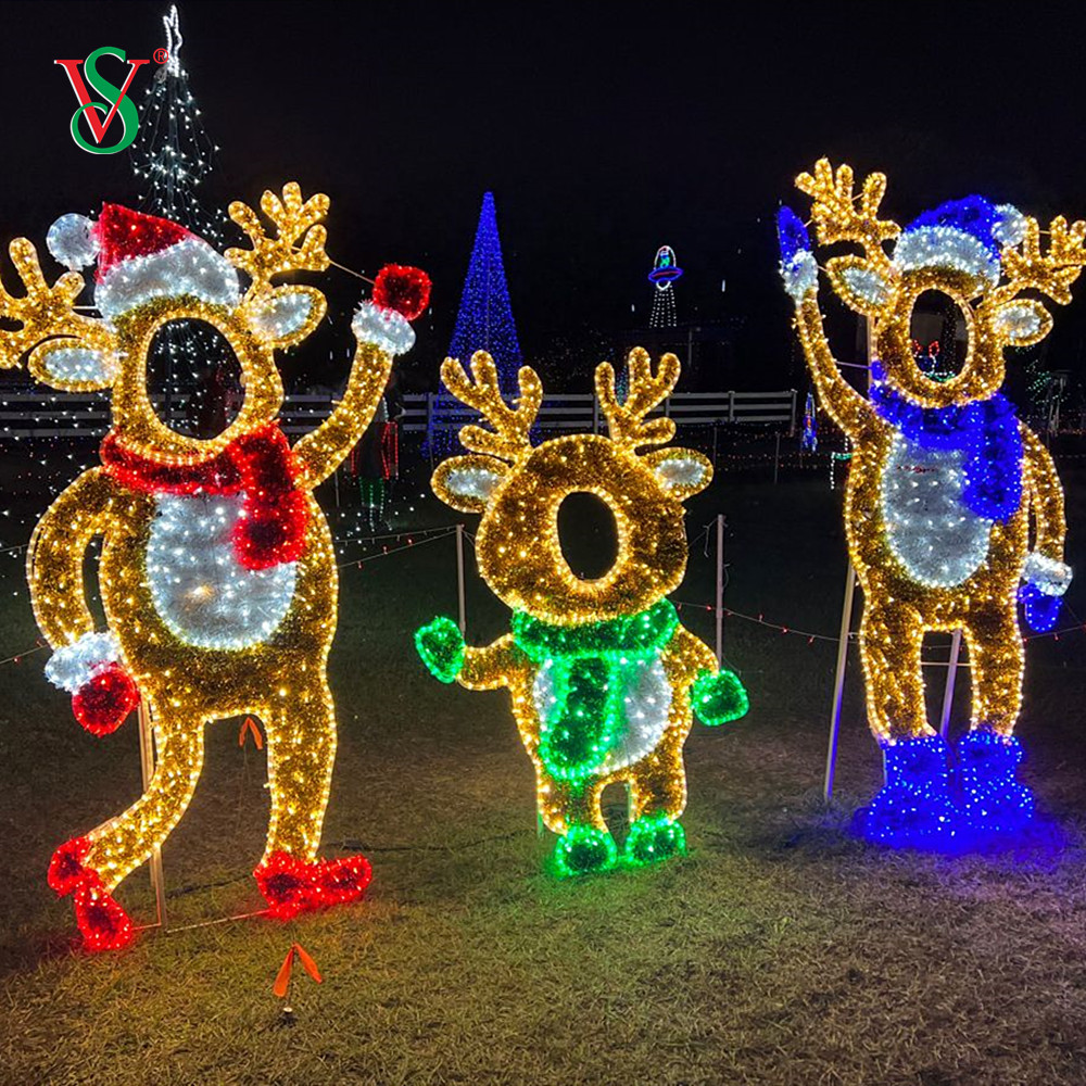 Creative Photo Frame 2D 3D Motivo Puntelli luminosi per decorazioni natalizie