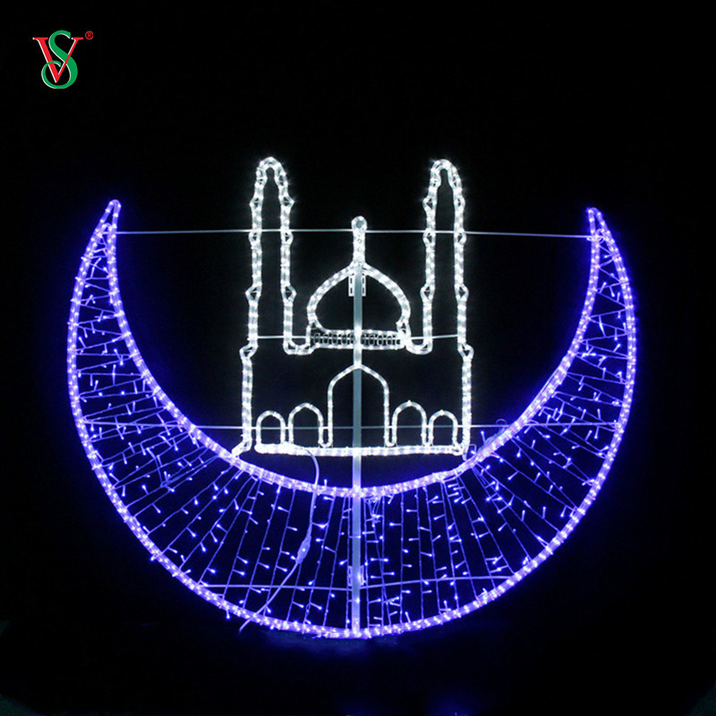EID Mubarak LED 2D Ramadan Motif Light per la decorazione di pali stradali