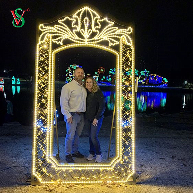 Creative Photo Frame 2D 3D Motivo Puntelli luminosi per decorazioni natalizie